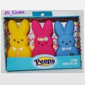 New Peeps Pet Toy Dog Bunnies Colorful Squeaky Set